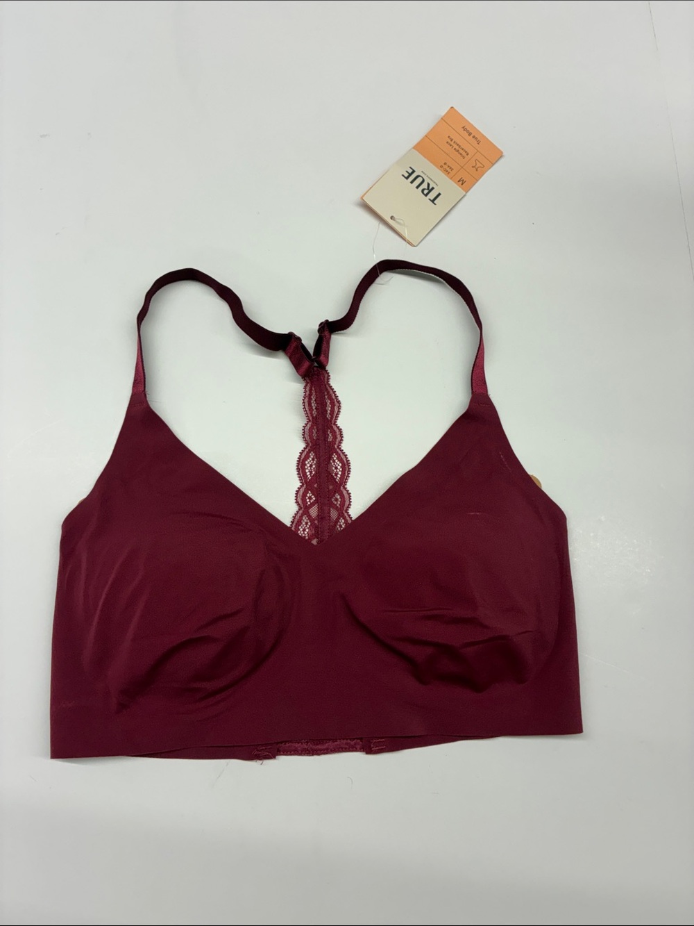 NEW True & Co. Seamless Lace-Back Bralette Size Medium
